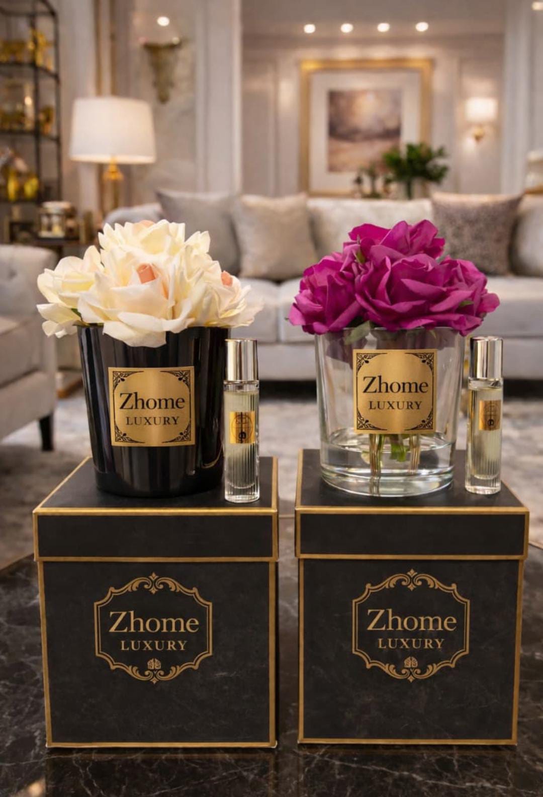 Flower vase with a france perfume