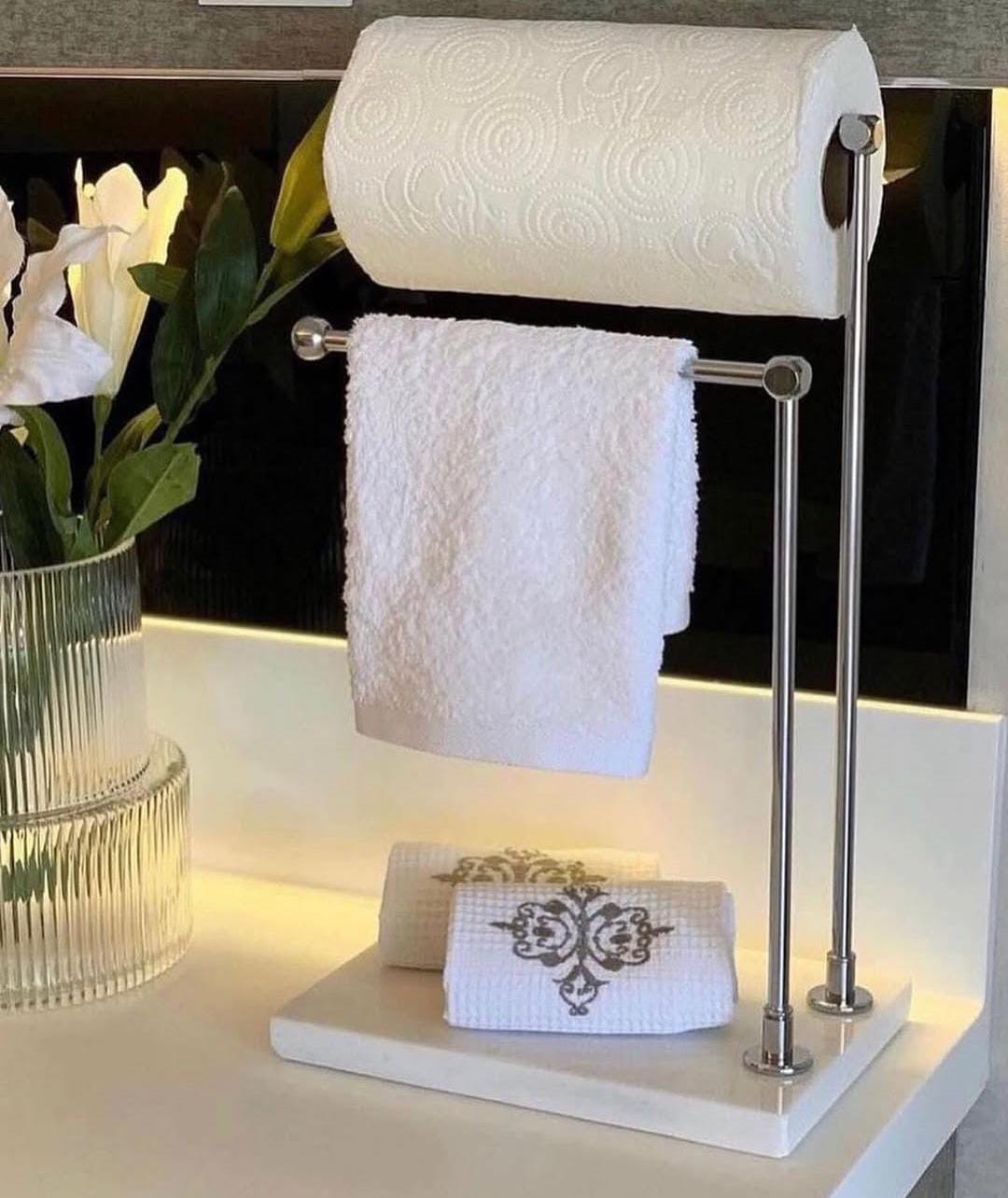 Towel stand with base marble - Image 2