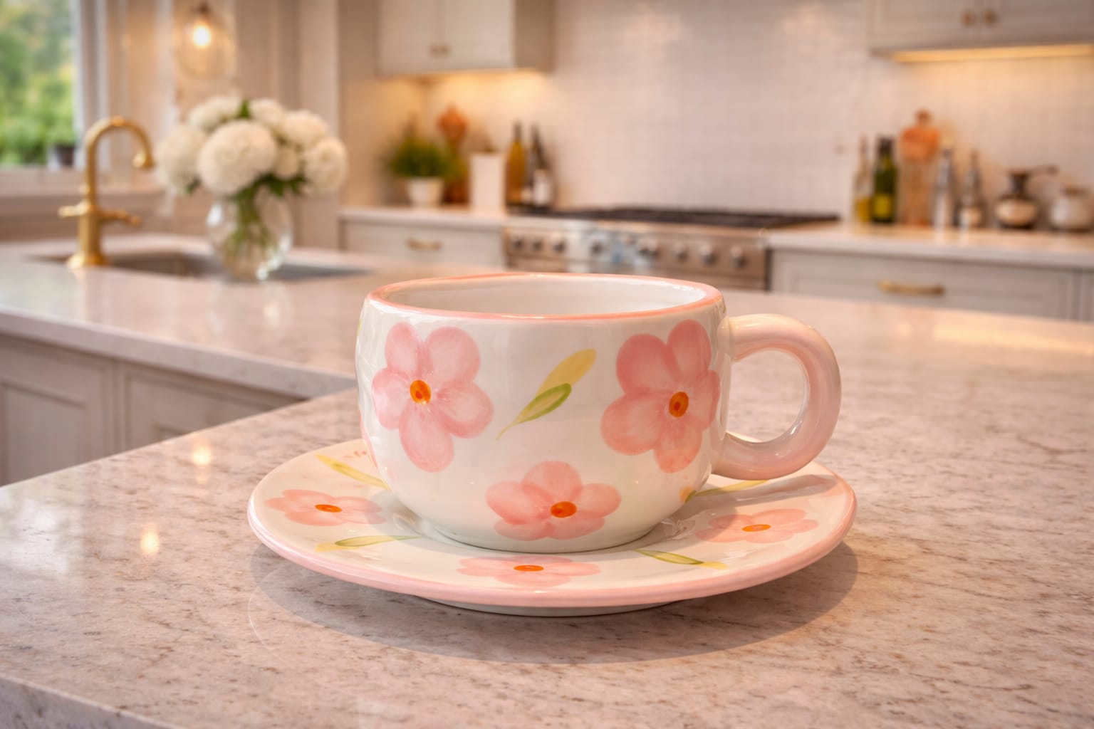 Colorful Mugs with Saucers - Image 4