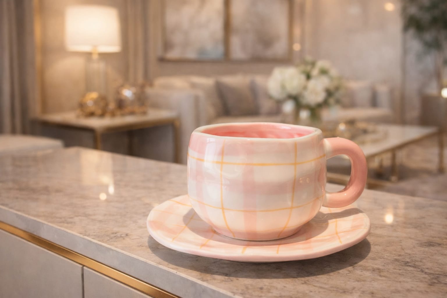 Colorful Mugs with Saucers - Image 2