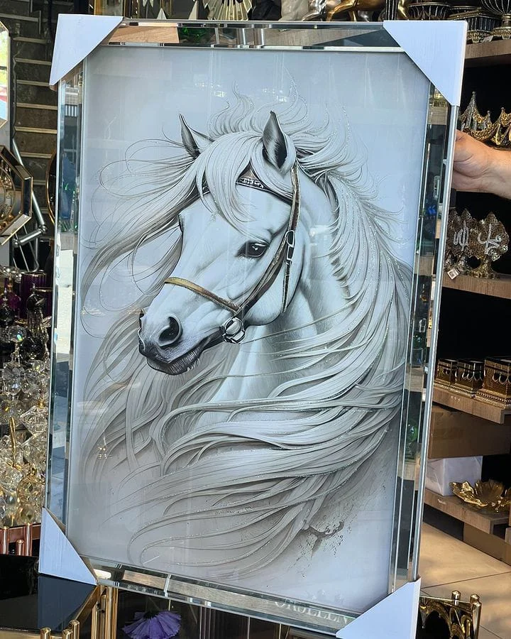 White horse art board - Image 4