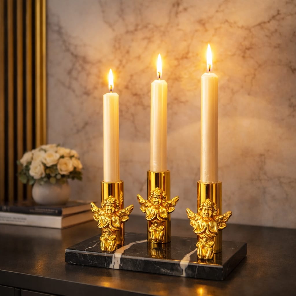 Marble candle holder