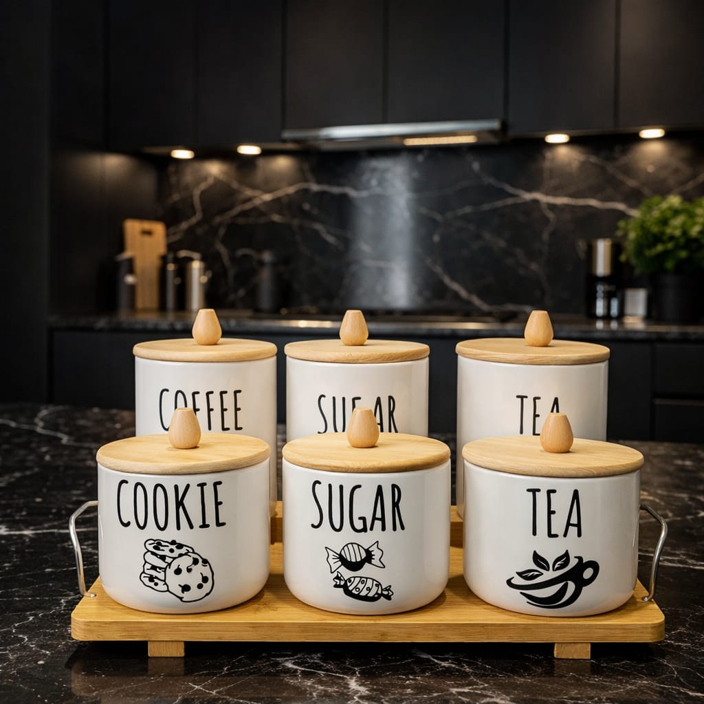 Set of 6 spice containers