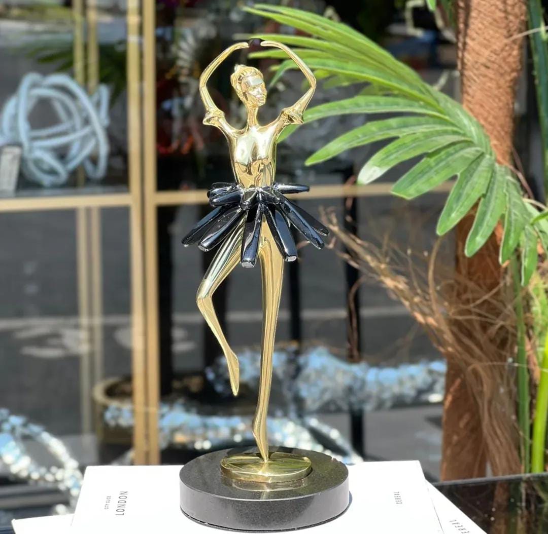 Dancing girl black and gold