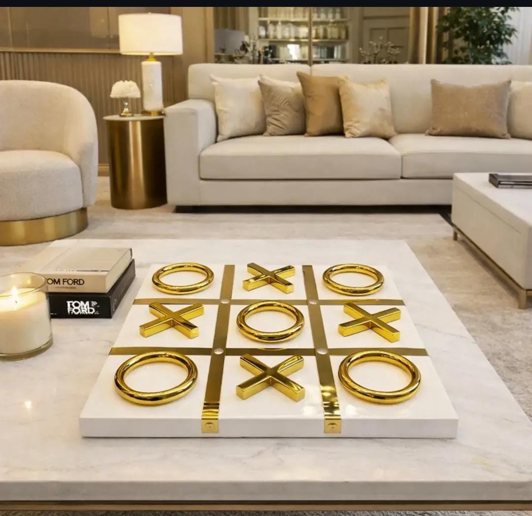 Luxury XO décor in gold and white, perfect for modern homes