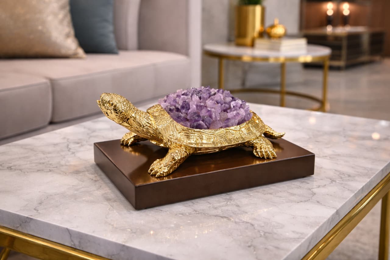 Turtle gold on base wood