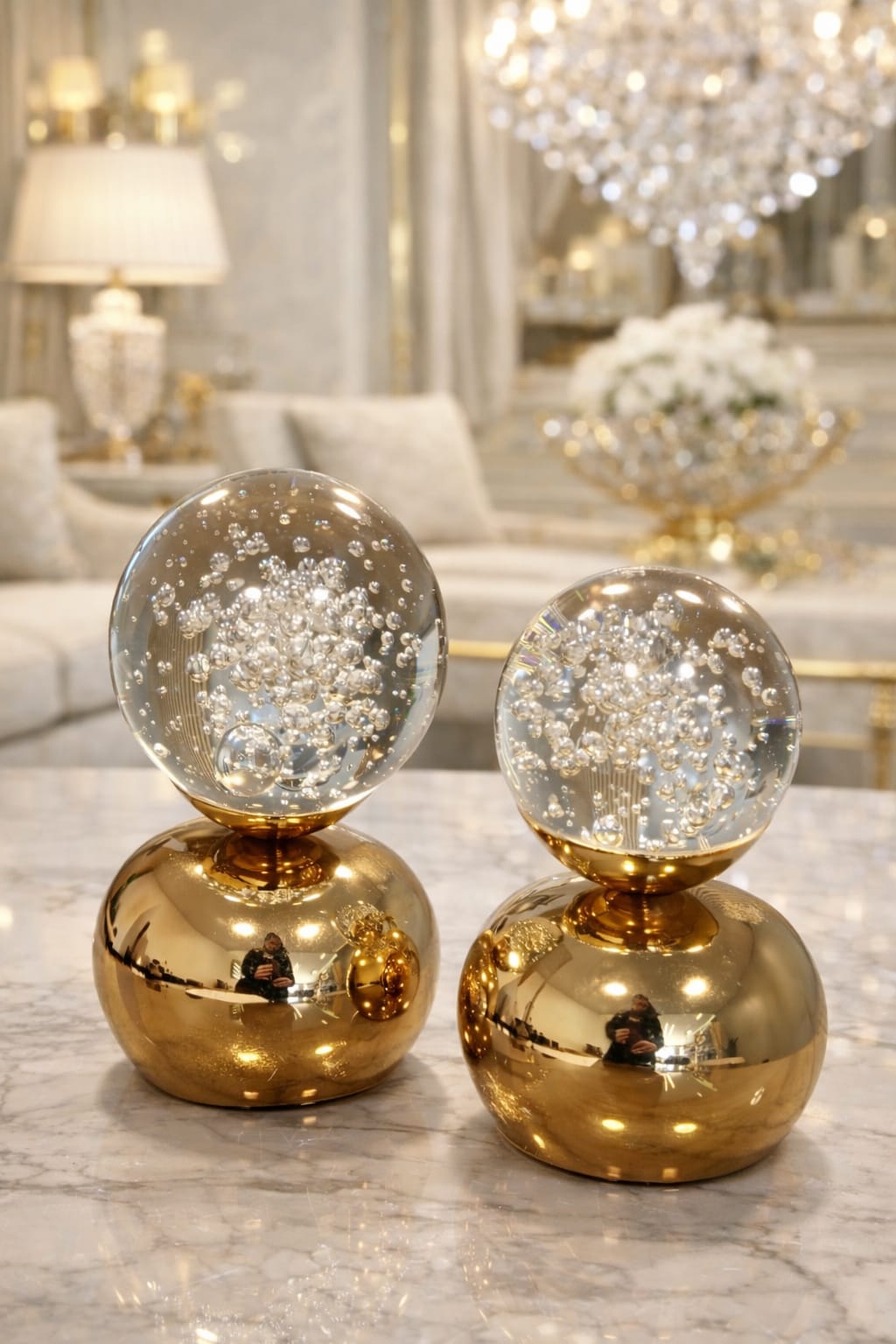Ball gold with ball crystal