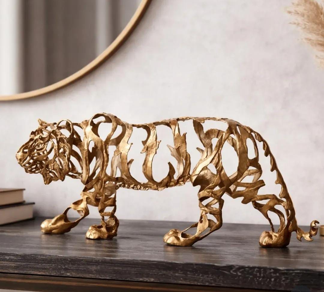 Metal Tiger Sculpture