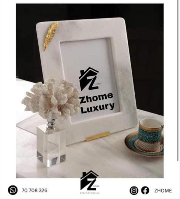 White marble frame