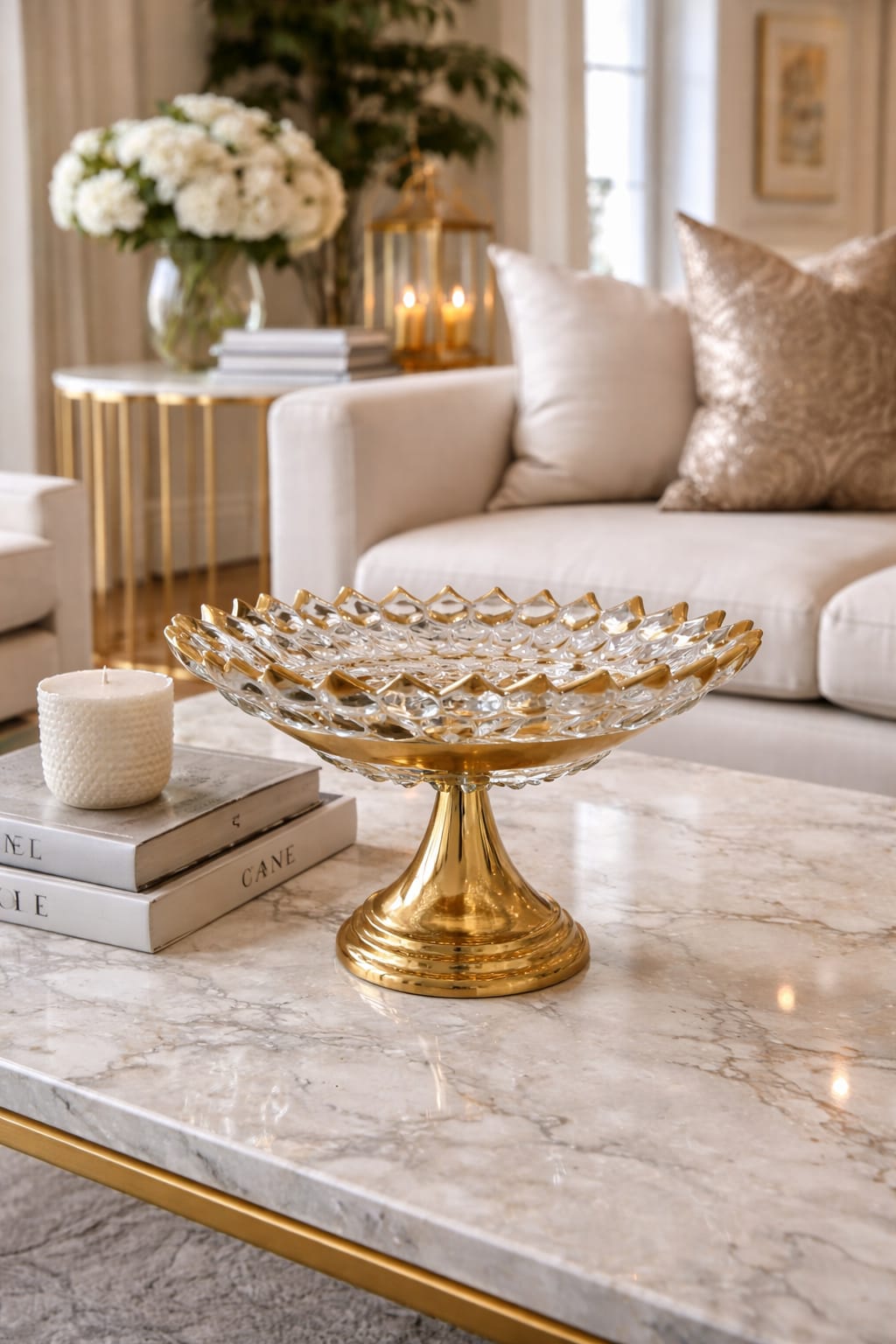 Wide plate with gold base - Image 2