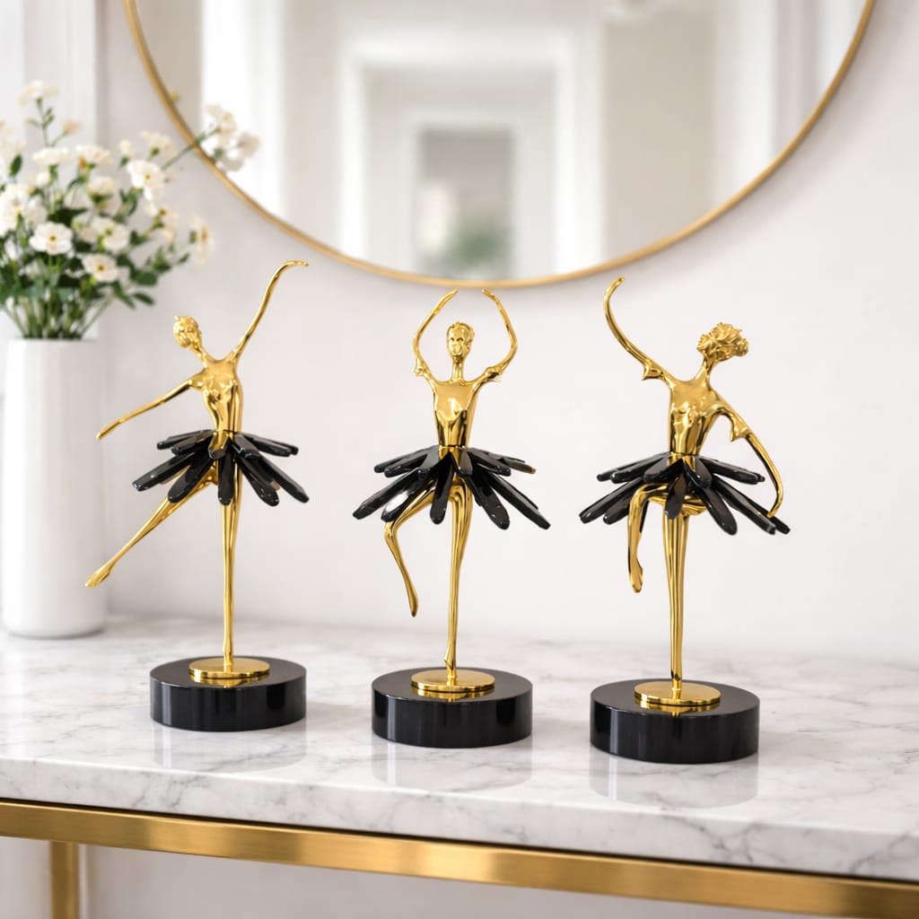 Dancing girl black and gold