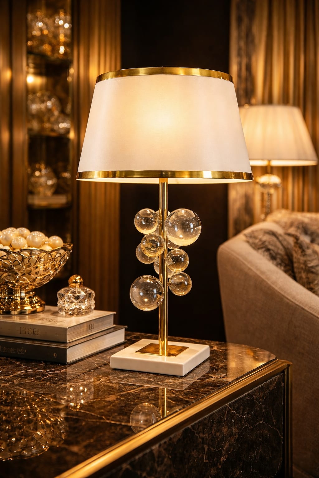 Glob with balls cristal