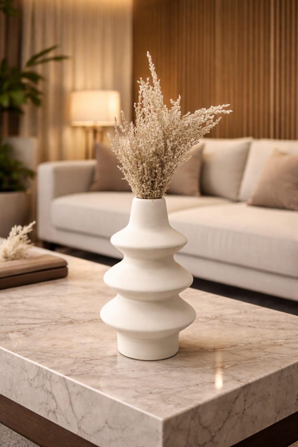 Vase white 3 mtawal 3 layers