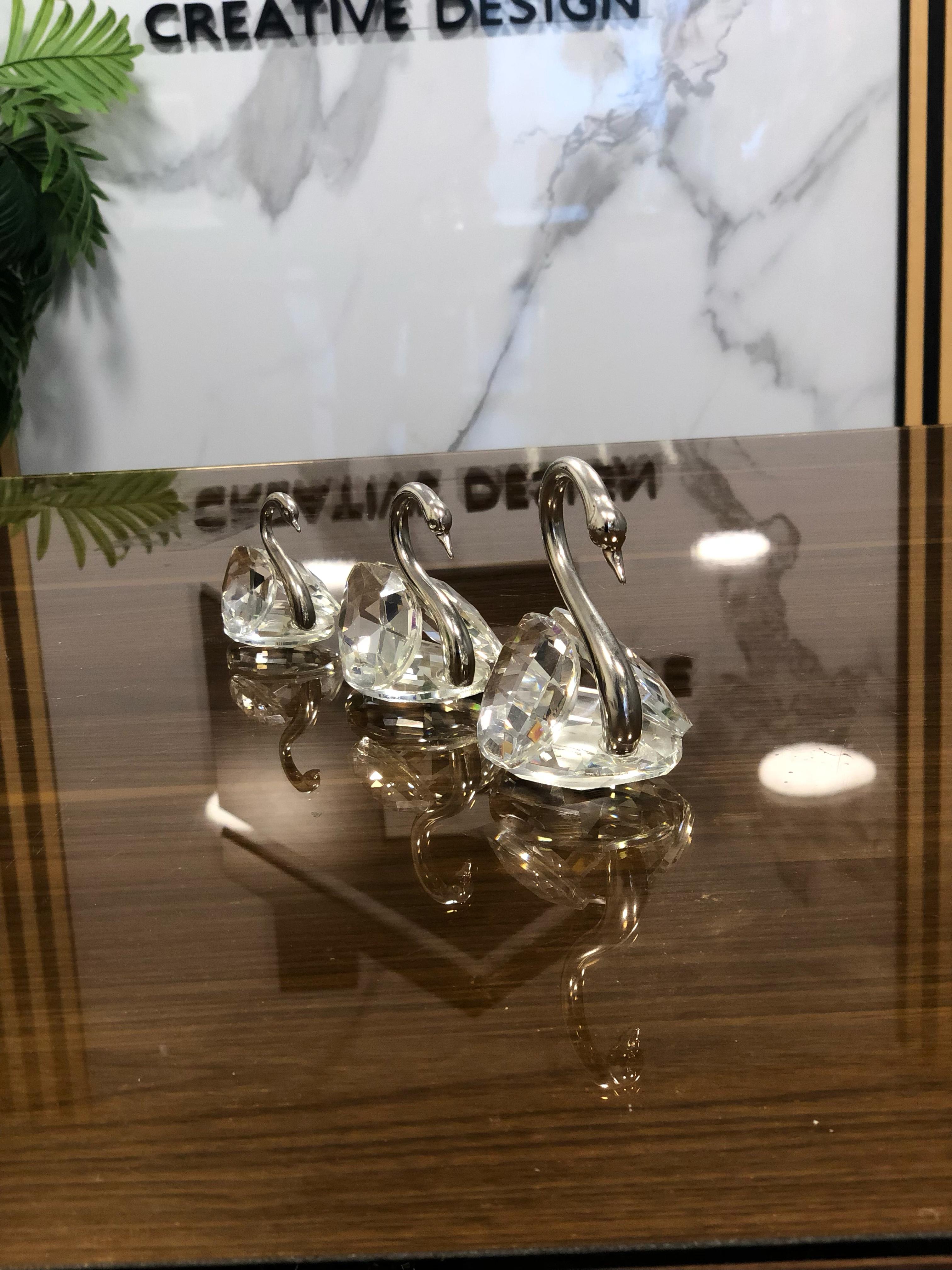 set 3 duck crystal