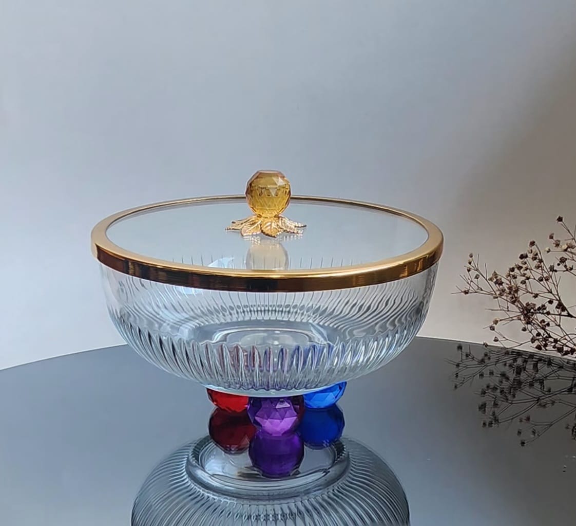 bowl with crystal ball on base